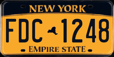 NY license plate FDC1248