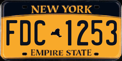 NY license plate FDC1253
