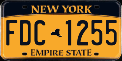 NY license plate FDC1255