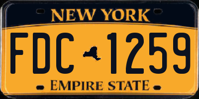 NY license plate FDC1259