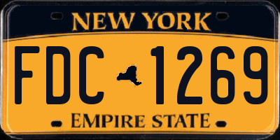 NY license plate FDC1269