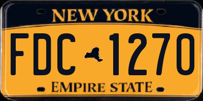 NY license plate FDC1270