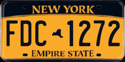 NY license plate FDC1272