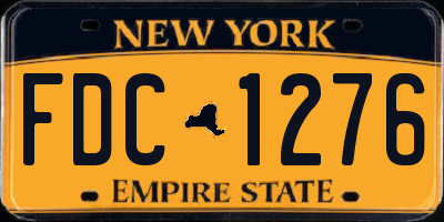 NY license plate FDC1276