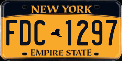 NY license plate FDC1297
