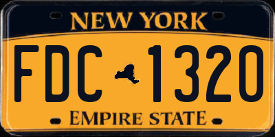 NY license plate FDC1320