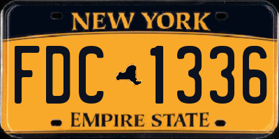 NY license plate FDC1336