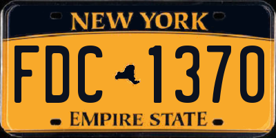 NY license plate FDC1370