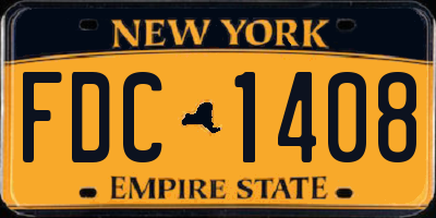 NY license plate FDC1408
