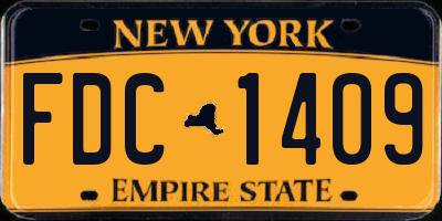 NY license plate FDC1409