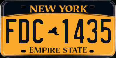 NY license plate FDC1435