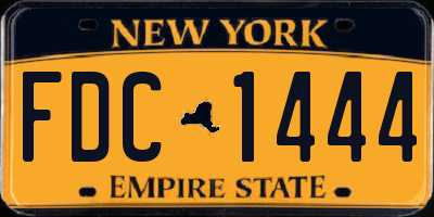 NY license plate FDC1444