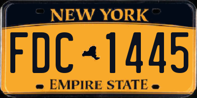 NY license plate FDC1445