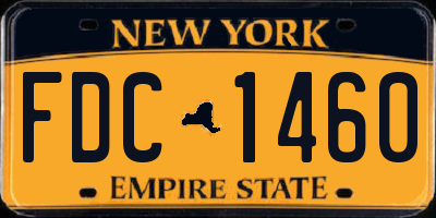 NY license plate FDC1460