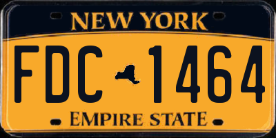 NY license plate FDC1464