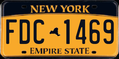 NY license plate FDC1469
