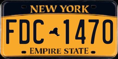 NY license plate FDC1470