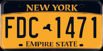 NY license plate FDC1471