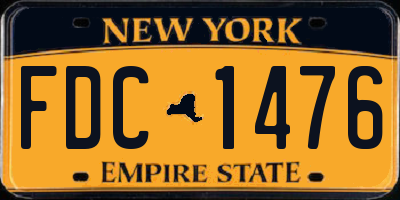 NY license plate FDC1476