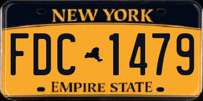 NY license plate FDC1479