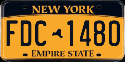 NY license plate FDC1480
