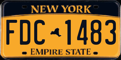 NY license plate FDC1483