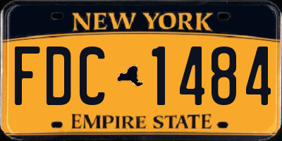 NY license plate FDC1484