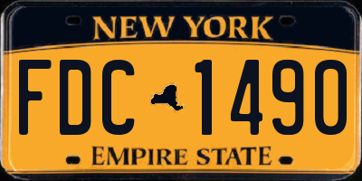 NY license plate FDC1490