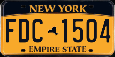 NY license plate FDC1504