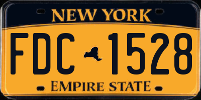 NY license plate FDC1528