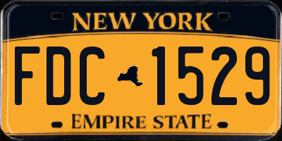 NY license plate FDC1529