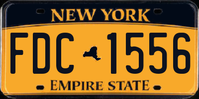NY license plate FDC1556
