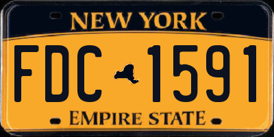 NY license plate FDC1591