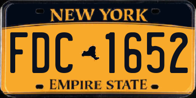 NY license plate FDC1652