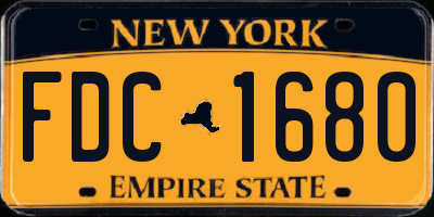 NY license plate FDC1680