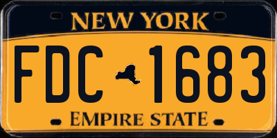 NY license plate FDC1683