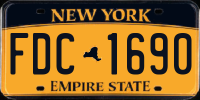 NY license plate FDC1690