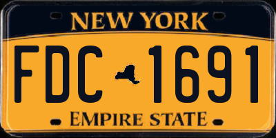 NY license plate FDC1691