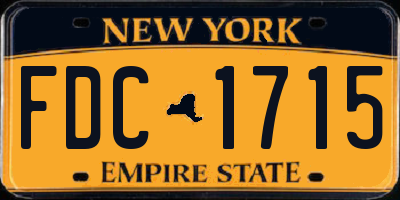 NY license plate FDC1715