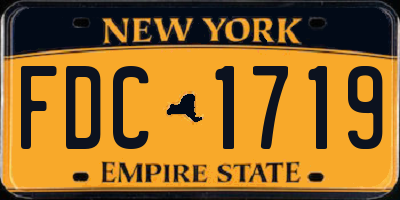 NY license plate FDC1719