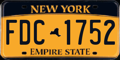 NY license plate FDC1752