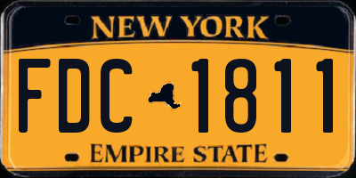 NY license plate FDC1811