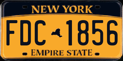 NY license plate FDC1856