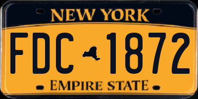 NY license plate FDC1872