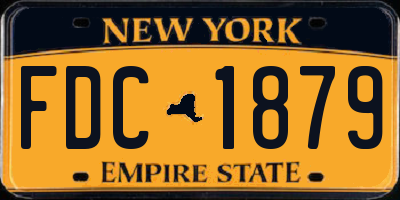 NY license plate FDC1879