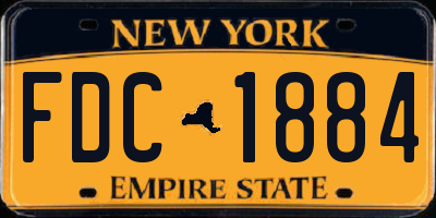 NY license plate FDC1884