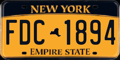NY license plate FDC1894