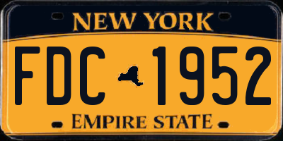 NY license plate FDC1952