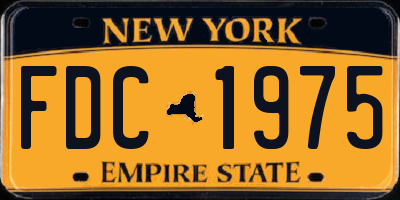 NY license plate FDC1975