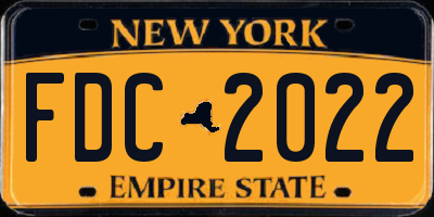 NY license plate FDC2022